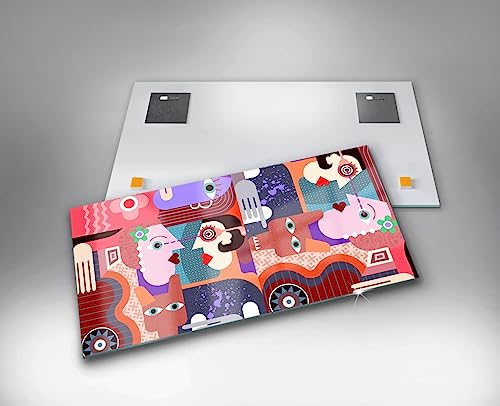 Wallart peinture sur verre coloré moderne 120x60cm Wallfluent expressions - 2
