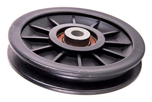 IBS Exercise Machine Attachments Gym Pulley 4-inch with Inbuilt Bush and Bearing (Black) -2 Pieces Color-Black, Material-Plastic