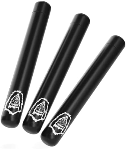 UkGlass 3 Pack - Joint Tube Kit - Metal Doob Tube Cigarette Holders - Tobacco Smoking Accessories Tube Cigarette Container (3 Pack), Black Set