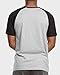 Men's Raglan Baseball Tee Shirt - Cotton Two Tone Casual Athletic Top,003,XL,BLK/LT.G