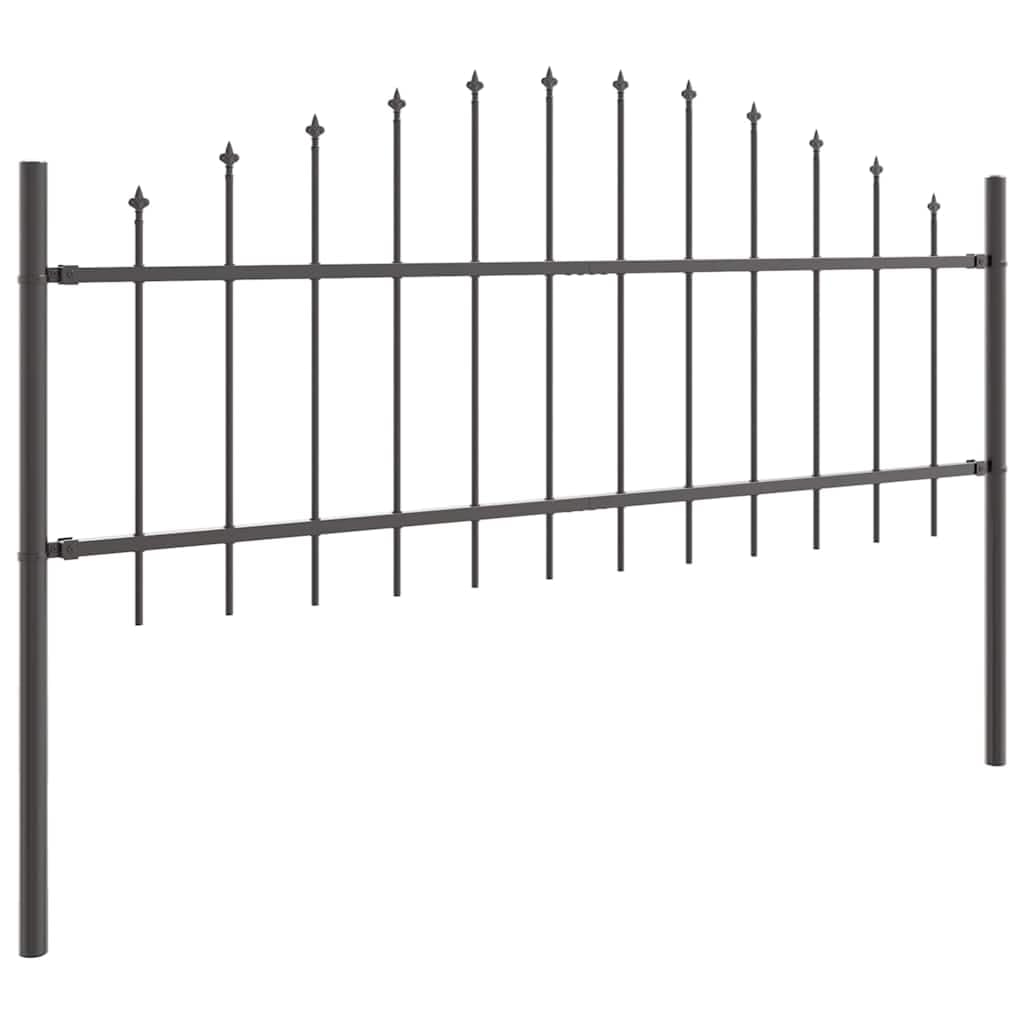 Generico Recinzione per Giardino Grigio 340 x 75 cm,Articoli di ferramenta,Barriere e recinzioni,Pannelli per recinzioni-3360094