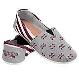 FOCO Mississippi State Bulldogs NCAA Womens Stripe Canvas Shoes - M