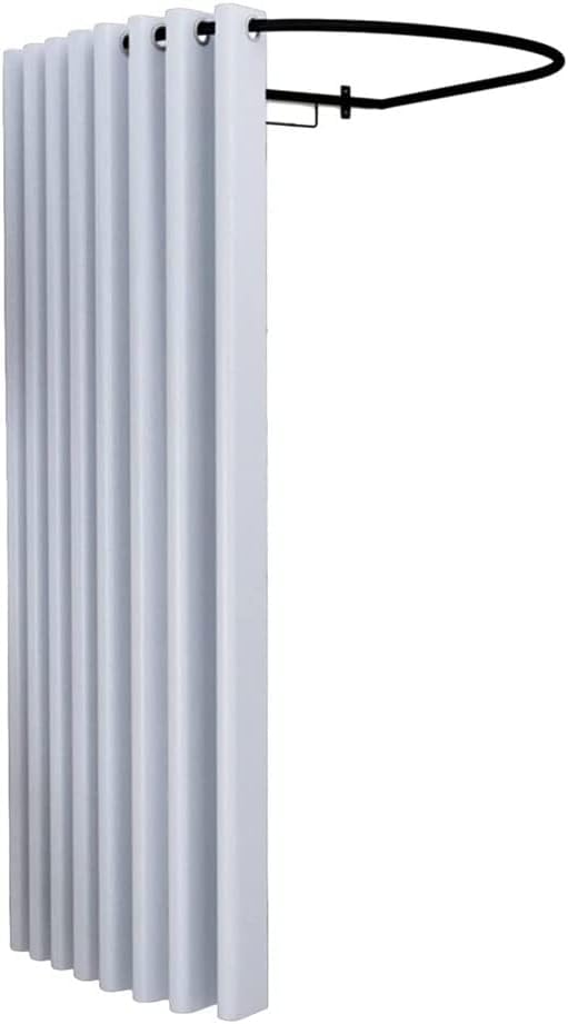 Vestiaire cabine d'essayage en U avec rail métallique amovible pour magasin
