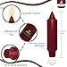 NJAO HOO Burgundy Short Taper Candle 5 Inch Christmas Candlesticks Red Unscented Dripless for Home Dinner Decor Halloween Party, 4 Pack