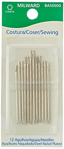 Agulha de Mao com 12 Unidades Cartela com 1 Unidade, Coats Corrente, Ba50/000, Multicor
