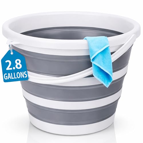 Image of Collapsible Buckets for Cleaning 2.6 Gallons 10L Foldable Bucket Collapsible Beach Cleaning Bucket for Bath Collapsible Bucket with Handle Folding Bucket Foldable Bucket Collapsible Water Bucket