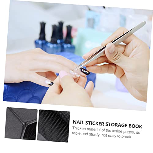 FOMIYES 120 Folhas Livro De Armazenamento De Adesivos De Unhas Salão De Beleza Tabela De Cores Livro