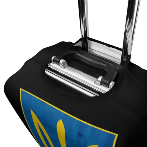 Coat of Arms of Ukraine Unisex Luggage Cover Washable Travel Suitcase Case Elastic Baggage Protective Covers L 5