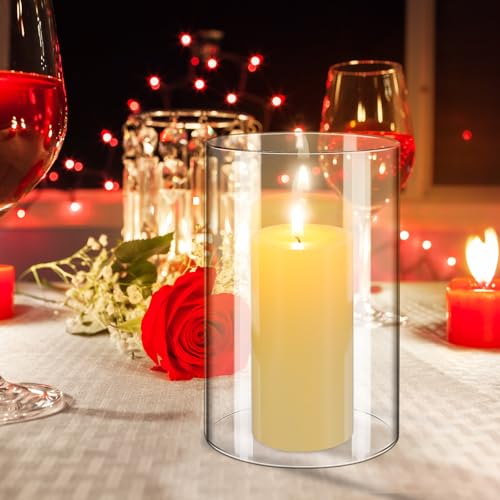 Abat-Jour pour Bougies en Verre Transparent Haute Qualité - 6