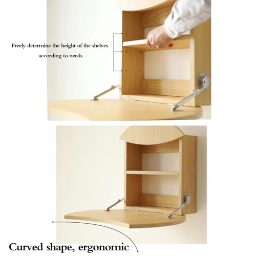 Étagère murale marron pour optimiser les petits bureaux et coiffeuses