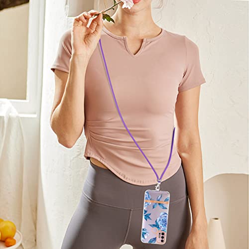 Capa para Motorola Moto G10/G20/G30/G10 Power, Estojo Mulher Garota Flores Estojo de Cordão Alça de