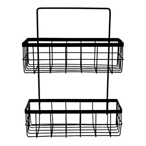 Preisvergleich Produktbild PETSOLA Duschregal Badezimmerregal Badregal Duschkörbe Hängeablage, Ohne Bohren - Schwarz