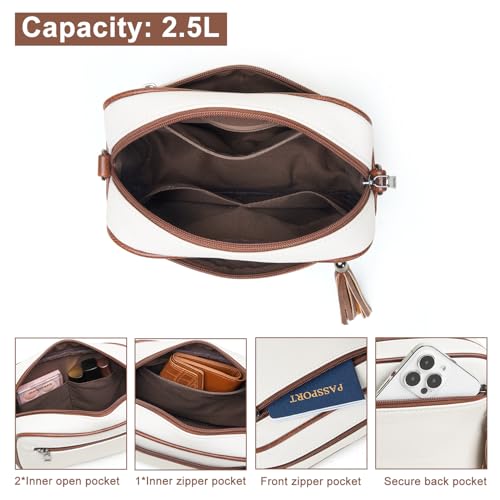 Image of Bluome Small Crossbody Purse for Women, Multi Pocket Travel Purses Crossbody Bag Shoulder Handbags with Adjustable Strap