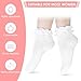 WLLHYF Women Frilly Ankle Socks - Soft White Ruffle Cotton Lace Socks for Ladies, Princess Fashion, Cute