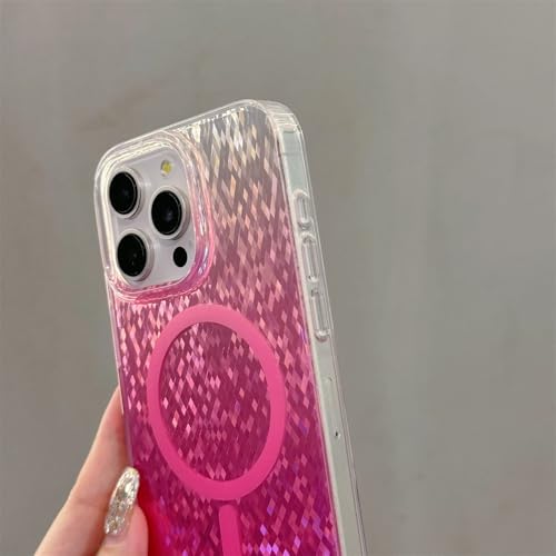 Coque de charge sans fil jaune iPhone 15 Pro élimine les rayures étui magnétique diamant