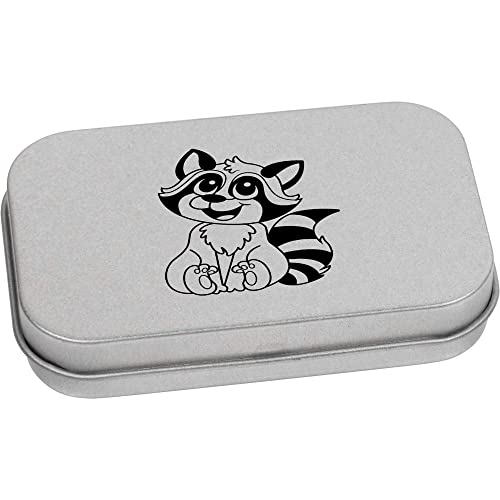 Azeeda 80mm 'Raccoon' Metal Hinged Tin/Storage Box (TT00164715)