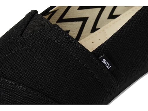 Image of TOMS Women's Alpargata Classic Slip-On Espadrille, Textile Upper, Black /Black Heritage Canvas, 12