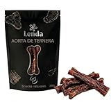 Lenda Aorta de Ternera - Snacks Naturales para Perros Ricos en Colageno - Chuches Masticables Naturales para Perro - Premios y Golosinas para Salud Dental sin Adictivos ni Conservantes 350 g