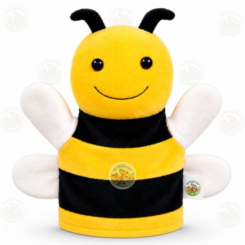 Image of Honeybee Puppet Soft Hand Puppet for Kids Role Play Storytelling Educational Toy