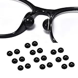 TORWOL Self-Adhesive Air-Cushion Nose Pads, 10 Pairs Silicone Anti-Slip Air Bag Nose Pieces for Glasses Sunglasses,Black-L