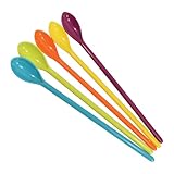 R & M Long Plastic Tea Spoon/Tasting Spoon - Colors Vary - 1 per order
