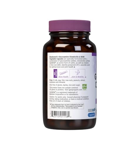 image for Bluebonnet Nutrition Glucosamine Chondroitin & MSM, Glucosamine, Bone 