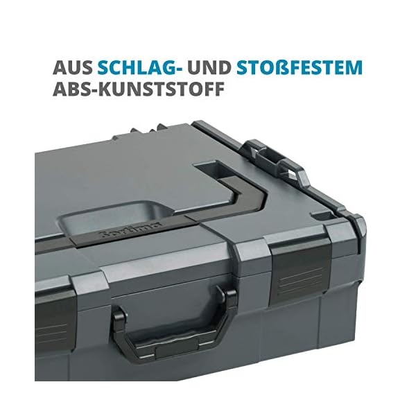 Bosch Sortimo L-BOXX Werkzeugkoffer-Set Gr 1-4 (anthra-grün) | Professionelle Werkzeugkästen leer Kunststoff kompatibel… – Bild 5