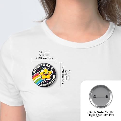 Image of Motivational Pins Badges 58mm Size | Round Button Badges | Inspirational Quotes | Return Gift | Event Badges | Kids Badges | Women brooches | Perfect for Backpacks