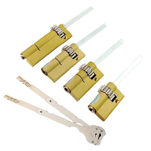 Special Lock Core for Cylinder with Gear C-Class Core 2 Keys Door Emergency Lock Core 1Pcs(52mm Flat Rod,10 Gears)