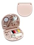 Mini Sewing Kit,Small Travel Size Emergency Pocket Sewing Kit with Buttons,Threads,Scissors,Needles Portable DIY Supplies Needle and Thread Set for Beginner Little Plastic Box