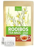 TeeLux Rooibos Tea Bags, Premium Natural Rooibos Herbal Tea, Fruity Sweet Flavor, Caffeine-free, 100 Count