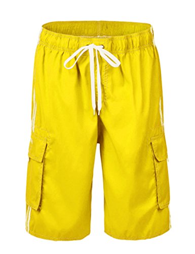Image of Nonwe Men's Beachwear Board Shorts Quick Dry with Mesh Lining Swim Trunks