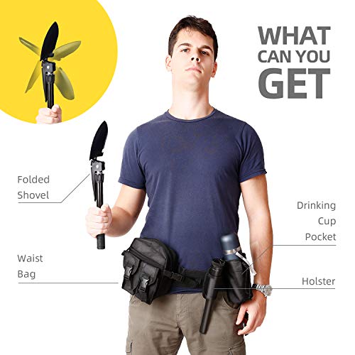 INTEY Customized Metal Detector Pinpointer Kit-360°Scanning,IP66 Water Resistant,3-LED Detection Display&Vibration Response-Handheld Metal Detector with 3 Accessories(Belt Holster,Waist Bag&Shovel)