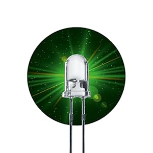Lumetheus LED 5mm Farbe grün 50000 mcd 25 Stück Leuchtdiode extra hell 3V grüne Diode 2 Pin LEDs