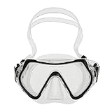Kids Junior Boy Girl Diving Masks Silicone Anti Fog Anti Leak Dive Swimming Goggles Tempered Glass Lens Watertight Wide Clear View Glasses Scuba Swim Diving Snorkeling Mask for Child Age 5-12Y (Black)