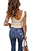 Bigeoosh Womens Lace Patchwork Sexy Deep V Neck Knitted Vests Summer Camis Tank Tops Khaki