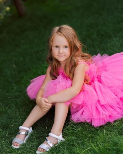 High Low Flower Girl Dresses for Wedding Tulle Princess Pageant Dress Layered Ball Gown Dress3