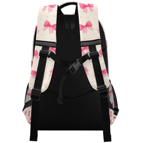 Pink Bow Polka Dots Pattern Backpacks for Kids School Bag Student Backpack Bookbag For Boys Girls Casual Bag2