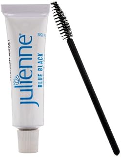 Julienne Eyelash Eyebrow Tint 15ml Dye Blue Black + Free Eyelash Wand 15ml