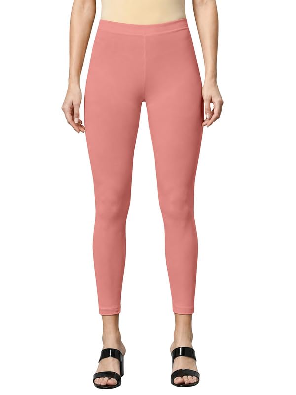 Image of TRENDMALLS Women's Microfiber Elastane Stretch Soft Cropped Leggings with Ultrasoft Waistband for Women
