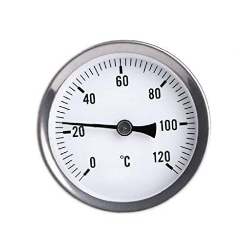 zalati Thermometer mit 63 mm Zifferblatt, horizontales Aluminium-Temperaturmessgerät für Flüssigwasser, Öltank