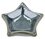 GURU SHOP Kleine Vielseitige Keramikschale Stern, Tapasschale, Räucherschale - Grün, 2x8x8 cm