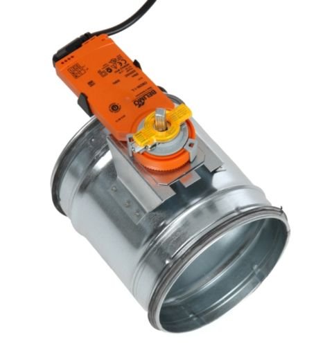Válvula de mariposa DN80 de acero galvanizado, sellada con actuador Belimo LM230A, Plateado, AKDL100-CM230-1-L 1.5W