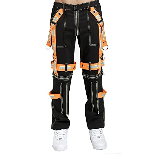 Prime Quality Men's Gothic Bondage Reflective Men Pant Alternative Punk Rock Emo Trouser Pant Shorts2