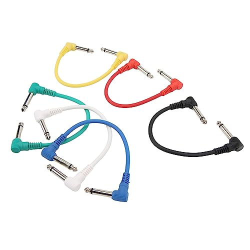 FOLOSAFENAR Câble de pédale, câble d’effet guitare universel silencieux à angle droit entièrement blindé 6,35 mm Transmission audio pour amplificateurs - Les Beatles, Paul McCartney, John Lennon, RIngo Starr, George Harrison FOLOSAFENAR Câble de pédale, câble d'effet guitare universel silencieux à angle droit entièrement blindé 6,35 mm Transmission audio pour amplificateurs