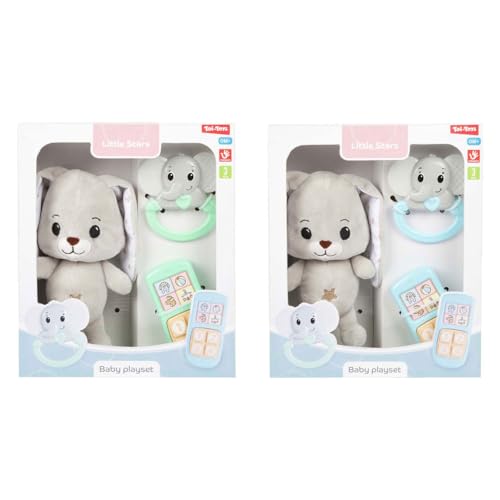 Lapin en peluche pour bébé parfait pour les sorties en poussette avec hochet