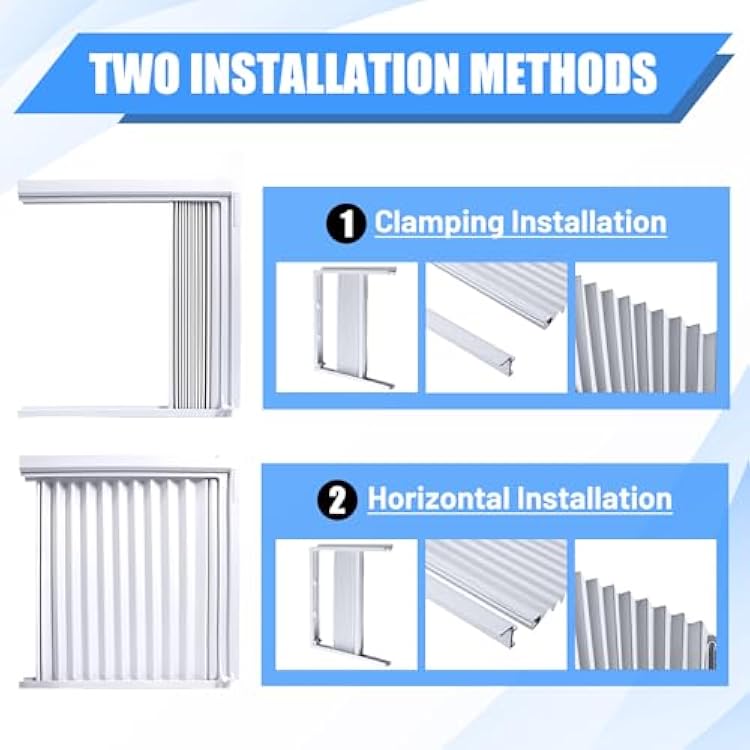 1 Set Opening Air Conditioner Side Panel Kit, PVC Double Level Insulation, Easy Installation for Universal Fit, Use