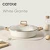 CAROTE Nonstick Stock Pot with Lid Soup Pot, 4 Quart with Lid, Casserole Super Easy to Clean Non Stick Cooking Pot Cookware PFOA Free, White Granite #5