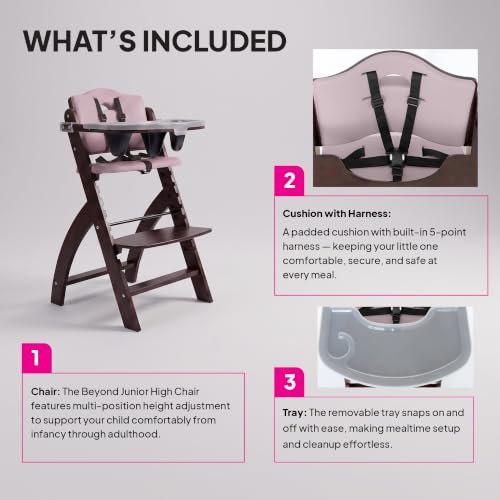 Image of Abiie Beyond Junior Convertible Wooden High Chair with Removable Tray