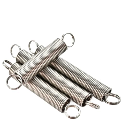 2Pcs Wire Dia 1.5mm O.D 15/12/10mm Expansion Tension Springs Loop End Length 20-200mm (1.5mm*15mm,Length60mm)